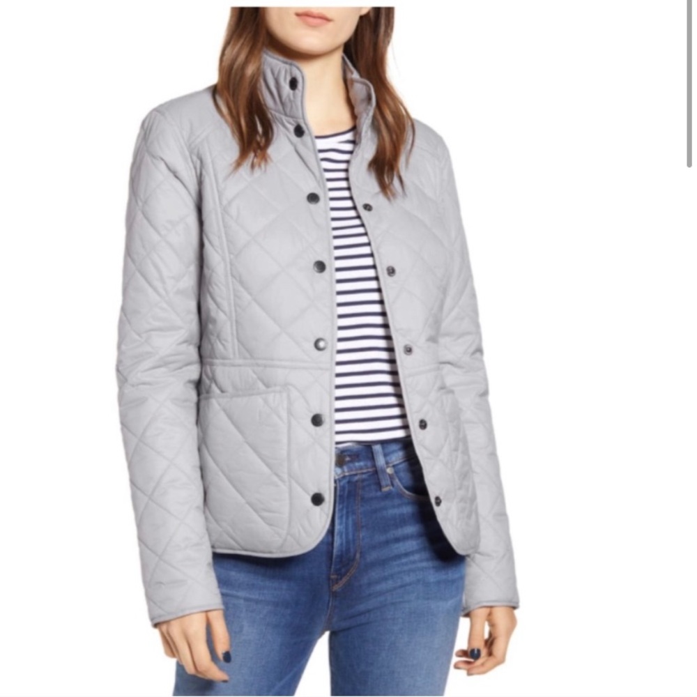 NWT Barbour Fell Quilted Jacket Grey